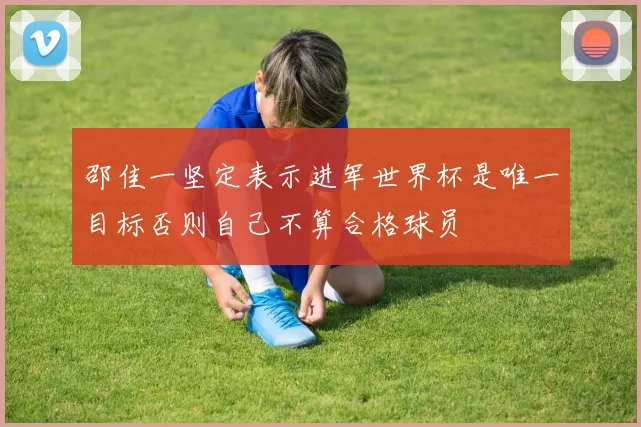 邵佳一坚定表示进军世界杯是唯一目标否则自己不算合格球员
