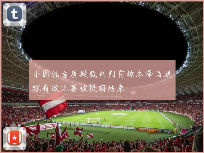 小因扎吉质疑裁判判罚称本泽马进球有效比赛被提前结束